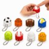 8pcs Sports Ball Clicker Fidget Keychains Set,