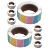 8 Rolls Rectangular Color Coding Label Copper Plated Paper