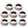 8 Rolls Rectangular Colored Coding Labels 8 Writable Self Adhesive