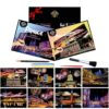 8 Sheets Rainbow Scratch Art City Scapes of USA Europe Scratch Paper Foil Art for Adults (A4) Colorful Sketches Scratch Off Coloring Book Gift for Travel Lovers Family Friends （USA and Europe Series）