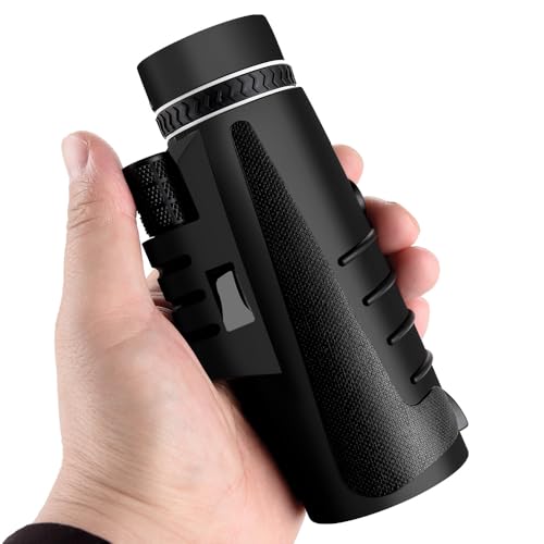 8x42 Monocular Telescope for Adults, Compact HD Monocular with Steady Handheld View, BAK4 Prism FMC Lens, One-Hand Focus Scope with Phone Adapter and Tripod for Bird Watching Hiking Concerts Sports