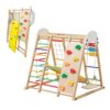 9-in-1 Foldable Wooden Indoor Jungle Gym and Playground for Kids Ages 3-8