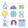 9-Pack Science Stickers, Science Party Favors, Science Gifts