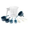 9-Piece Stackable Measuring Cups and Spoons Set Blue