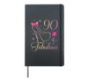 90 & Fabulous 90 Years Old Queen 90th Birthday Woman B-day Hardcover Journal, Black