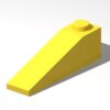 90 Piece Slope 18 4x1, Yellow, Compatible with Lego Parts 60477