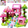 GobiDex 100PCS Magnetic Blocks Kid Building Toys for 3+ Years Old Girls | STEM Sensory Toys, Toddler Magnet Construction Gits, Princess Pink Castle Game, Creative Classroom Must Have Playsets