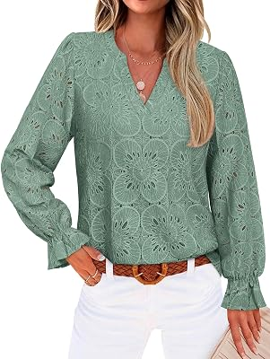 RUMIA Womens Eyelet Tops
