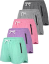 QWE 5 Pack Girls Shorts