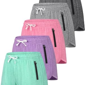 QWE 5 Pack Girls Shorts