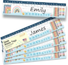 Desk Name Tags for Classroom, 25pcs Nameplate & Student Name Tags for Desks | 3″x13″ Name Plates for Classroom Decor, 1st 2nd 3rd Grade Kindergarten Preschool Must Haves, Teacher Supplies, Boho Nametags