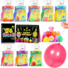 JMMICO 24*3 Pack Party Favors for Kids 120+ PCS Scratch Art+Balloon+Squishy