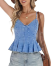 BISUAL Peplum Denim Top
