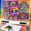 Led Drawing Board for Kids Rechargeable, 10 Color Modes, Gift Idea, White
