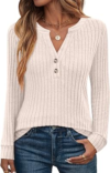 ANRABESS Long Sleeve Henley Shirts
