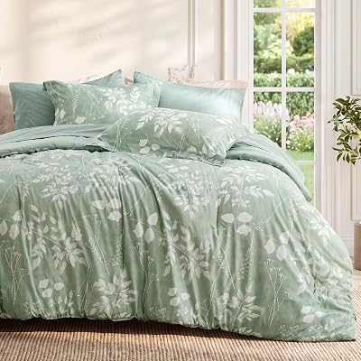 BEDSURE Floral Comforter Set