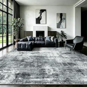 YAROOGE Modern Abstract Washable Rug