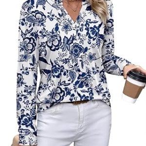WIHOLL V Neck Blouses