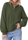 PRETTYGARDEN Women’s Quarter Zip Pullover Oversized Sweaters