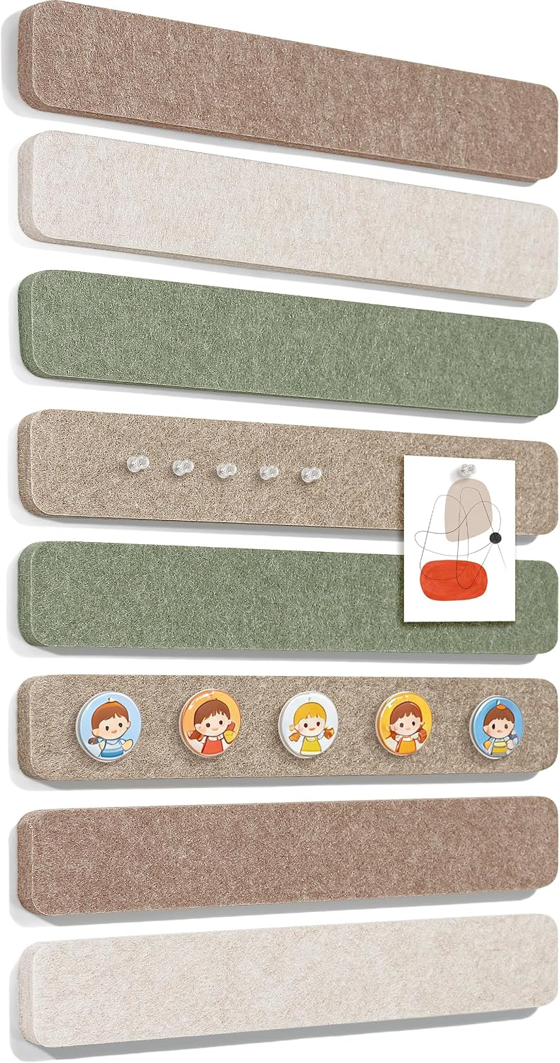 Fwpelt Mini Cork Board Strips for Walls, Small Corkboards for Wall