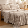 Bedsure 4-Piece Gingham Farmhouse Sheet Set