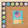 50ft Bulletin Board Borders Trim – Classroom Borders for Bulletin Board Decorations, Daycare Teacher Must Haves, Home & Office DIY Supplies, Smiley Back to School & Workplace Events Party Decor