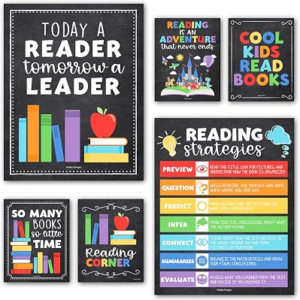 Reading Posters for Classroom Elementary and Library Decor – Reading Corner