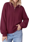 PRETTYGARDEN Women’s Quarter Zip Pullover Oversized Sweaters