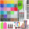 Wuollgess 40000 Pcs 3mm Resin Jelly Rhinestones Bedazzling Kit, 30 Colors Flatback Rhinestones with 3 Pcs 10ml B7000 Jewelry Glue for DIY Crafts, Tumblers, Nail Art, Diamond Art, and Shoe Decor
