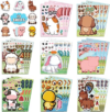 HSHFAMIIY 24 PCS Animal Face Stickers – DIY Decorative Animal Character Stickers for Crafts, Scrapbooking, Party Decorations, Gift Wrapping & Holiday Projects