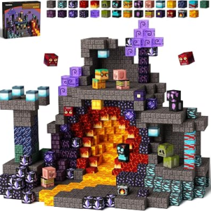 GobiDex Magnetic Blocks Building Toys Kids STEM Sensory Gift for Birthday | Build Magwonder Cave World, Game Based Magnet ConstructionToys for 3+ Year Old Boys Girls, Classroom Must Have Playsets
