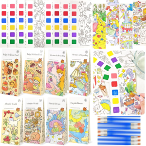 Vileafy 8 Coloring Books for Kids Painting Party Favors, Mess-Free Activity