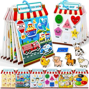 Activity Books for Toddlers 1-3|Felt Montessori Busy Book Learning Toys | Educational Busy Board for Toddlers 2-4|Preschool Color Sorting Toys for 2 year old|Sensory Baby Travel Toys Boys Girls Gift