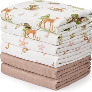 GLLQUEN BABY Receiving Blankets Muslin Swaddle Blanket for Newborn Girl Boy