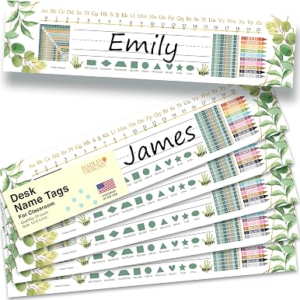 Desk Name Tags for Classroom, 25pcs Nameplate & Student Name Tags for Desks