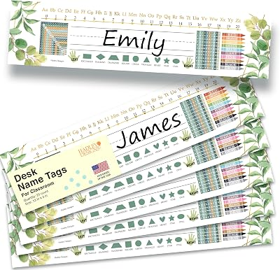 Desk Name Tags for Classroom, 25pcs Nameplate & Student Name Tags for Desks