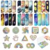 96 Pcs Sensory Stickers with 2 Textured Surfaces - Adhesive Fidget Strips for Anxiety Relief & ADHD Support, Includes Storage Box - for Office & Desk Use by Adults (Personality)