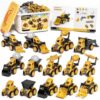 98Pcs 14-in-1 Magnetic Construction Vehicles STEM Building Toys for Kids 3+