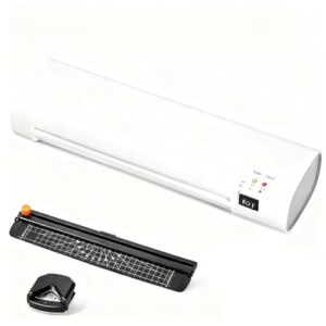 9 Inch Portable Laminator Machine with Anti-Jam Tech, All-in-One A4 Thermal Laminator w/Trimmer
