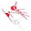 9pcs Acrylic Angle Measurement Ruler Protractor for Geometry Drawing
