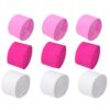 9 Pcs Crepe Paper Roll Streamers 4.5cm X, for DIY Party Decorations