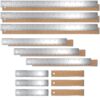9 Pcs Metal Ruler with Cork Backing, Stainless Steel Ruler 6+12+18 Inch, Non-Slip Rulers with Inch and Centimeter, Straight Edge Cork Base Rulers for Drafting, Office, School, Home Use