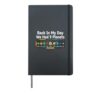 9 Planets Space Mom Humor Back In My Day Astronomy Retro Hardcover Journal, Black