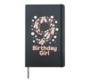 9th Birthday Girl Ballerina Dance Design Hardcover Journal, Black