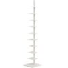 9 Tier Metal Bookcase Ideal for Small Spaces Multipurpose Solution High Narrow Ladder Bookshelf Display Bookcase Home (White)