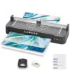 A3 Laminator Machine 355Mm/Min, 13 Inch Hot & Cold Thermal Laminating Set with 20 Pouches, Built-in Paper Trimmer