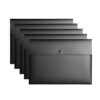 A4 Polypropylene Document Envelopes 5 Pack, Snap Button File Organiser(Black)