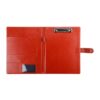 A4 Portfolio Folder, PU Leather Multi Layer Storage Flip Buckle Lock Portable and Lightweight File Folders with Metal Strong Plate Clamp,Multi-Purpose Scenario Application Folders for Work