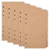 A6 Binder Index Dividers, 20 Pcs 3.7 × 6.7 Inches 6 Ring Binder Inserts