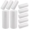 Abaodam 10pcs White Foam Cylinders 10x4cm Polystyrene Craft Tubes